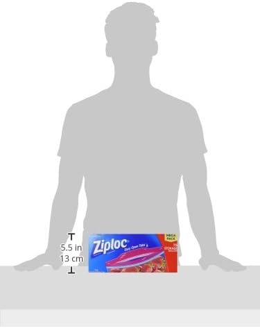 Ziploc Gallon Food Storage Bags, Stay Open Design with Stand-Up Bottom, Easy to Fill, 75 Count