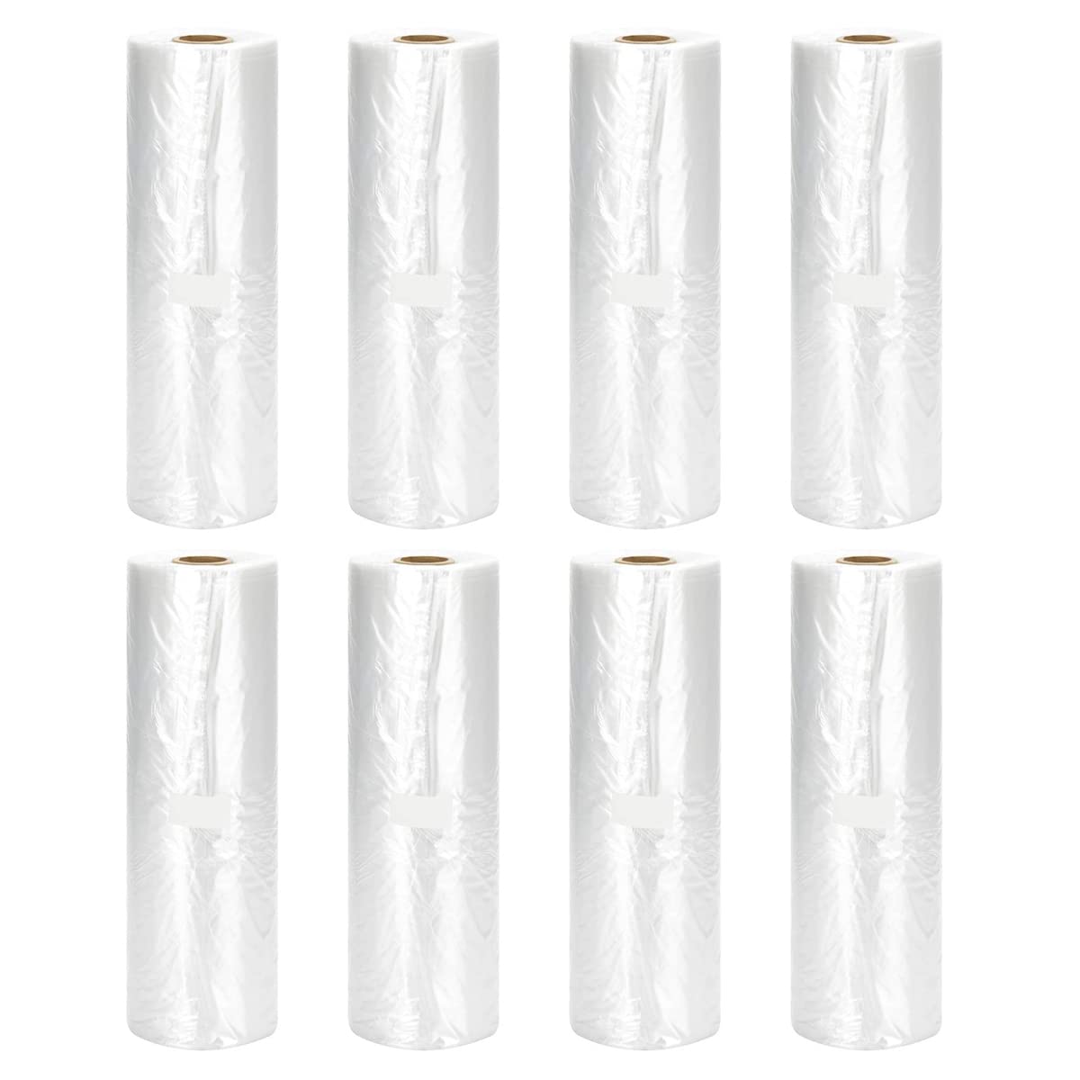 Immuson Food Storage Bag, 12 x 20 Plastic Produce Bag on a Roll Fruits, Vegetable, Bread, Food Storage Clear Bag (4 Rolls-1400 Bags)