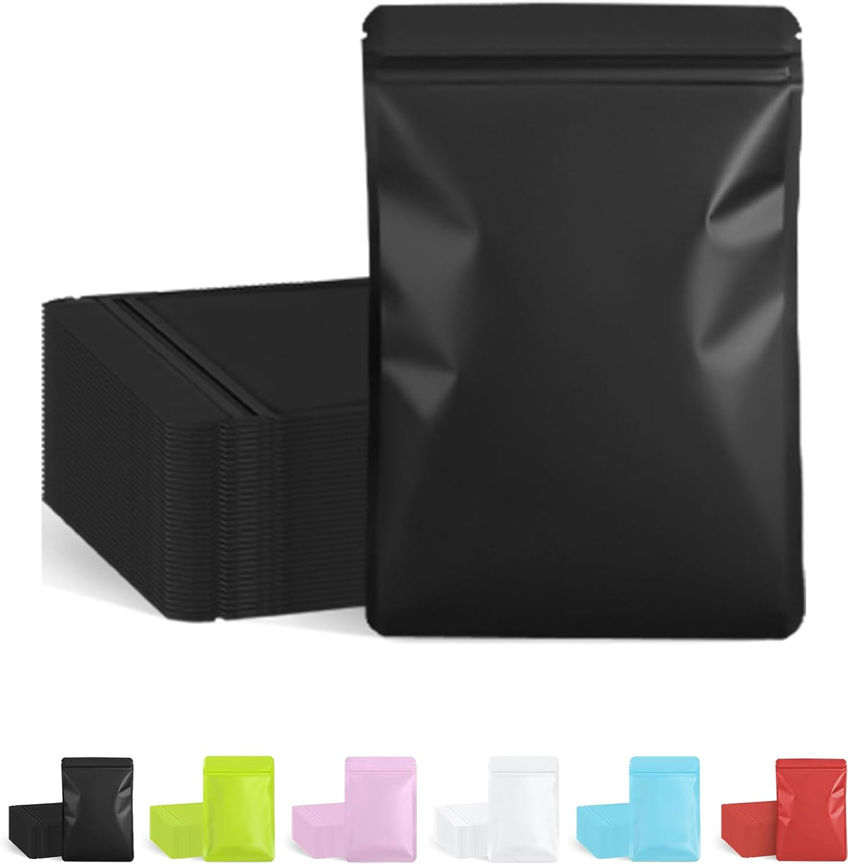 FireKylin 100 Pcs Resealable Bags for Small Business (Black,4" X 6")