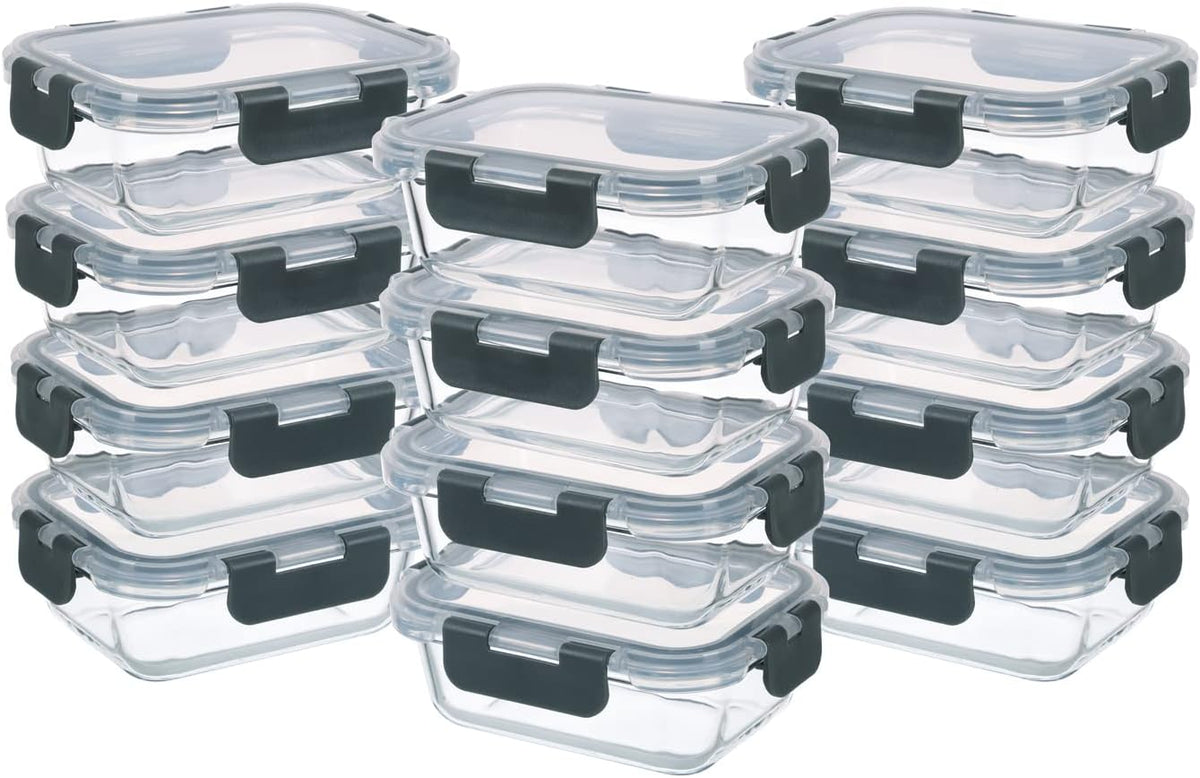GULFLIN 24-Piece Small Glass Food Storage Containers with Lids Airtight