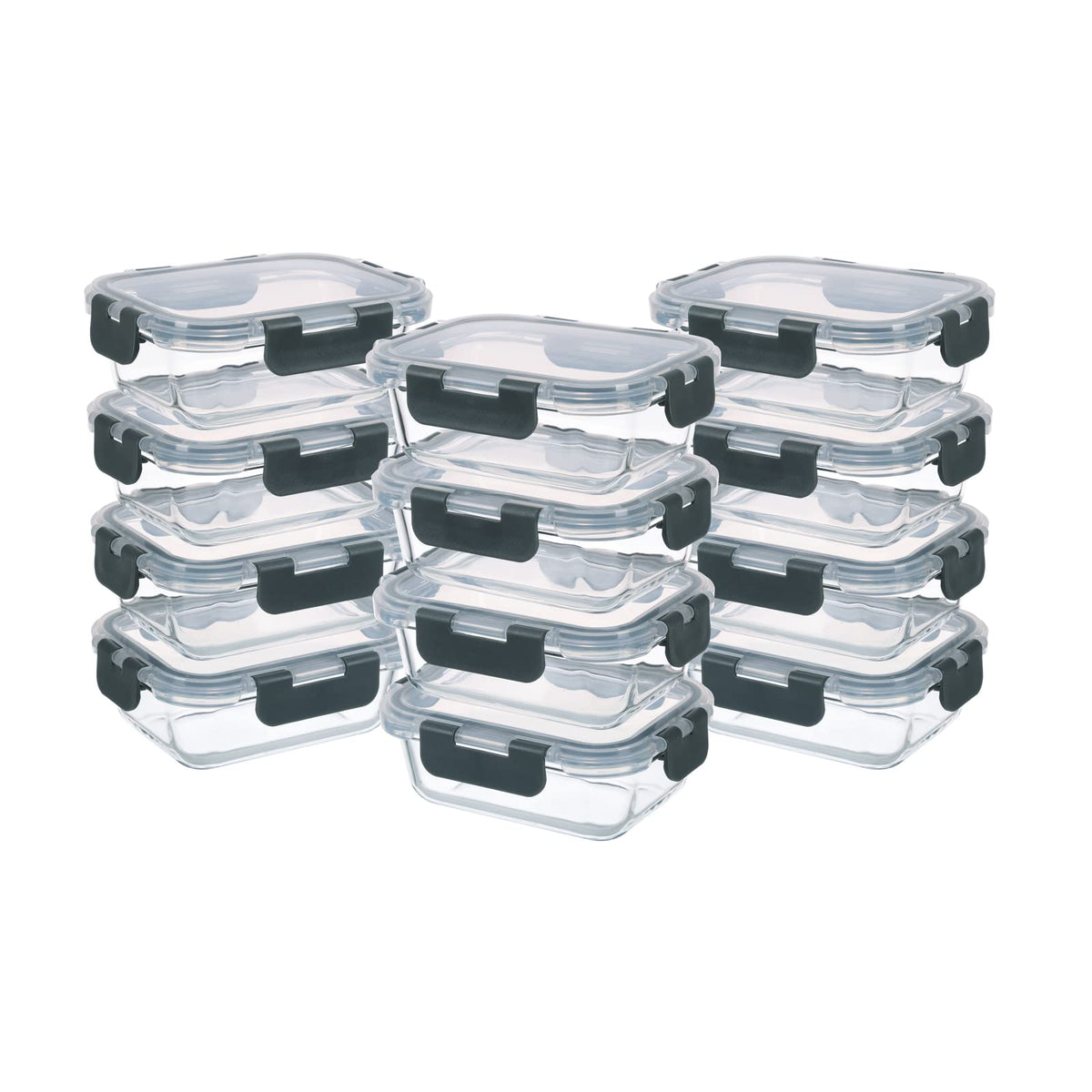 GULFLIN 24-Piece Small Glass Food Storage Containers with Lids Airtight
