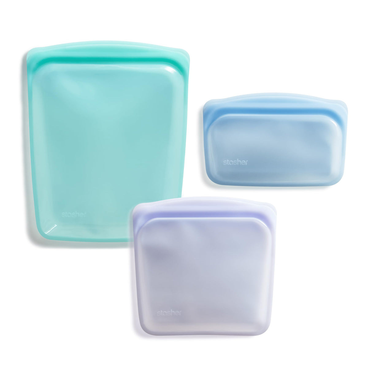 Stasher Premium Reusable Silicone Bag, Stand-Up Mega, Clear, 104 oz