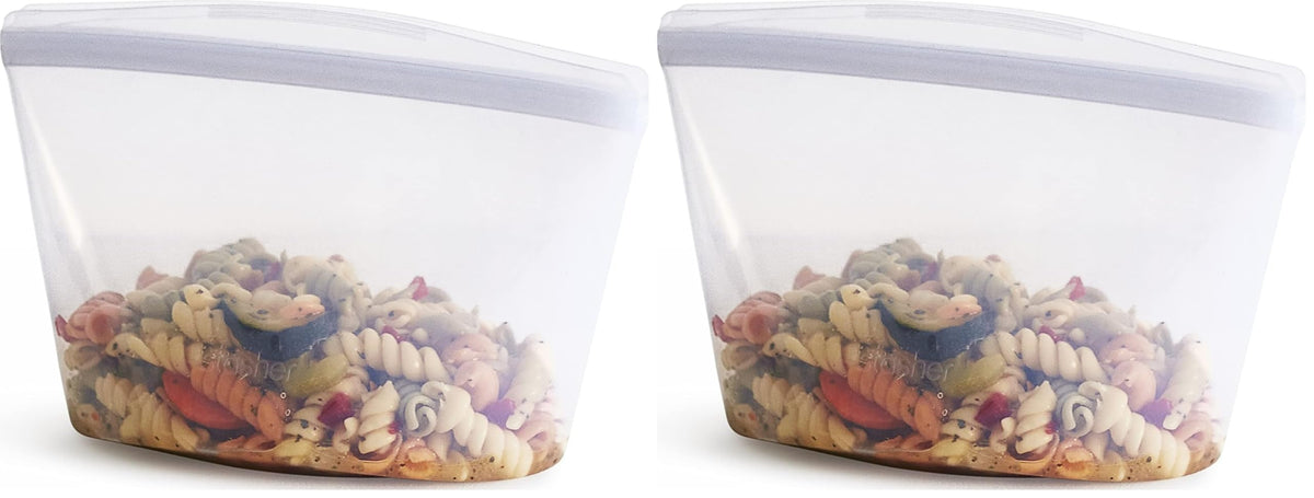 Stasher Premium Reusable Silicone Bag, Stand-Up Mega, Clear, 104 oz