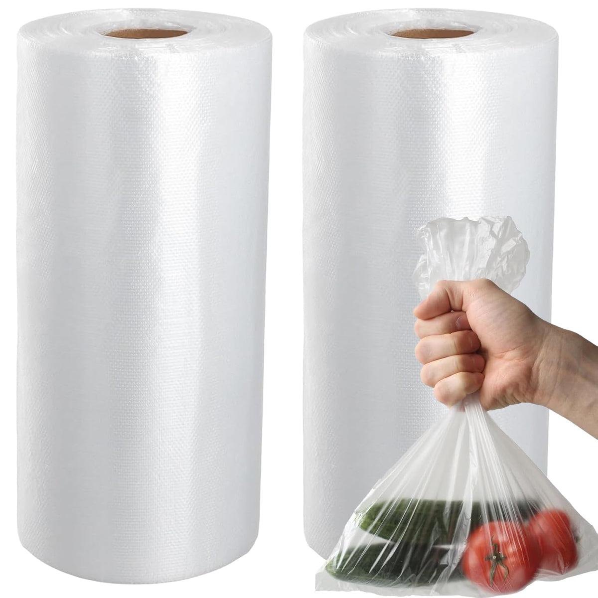 12” x 20” Plastic Produce Bags, Food Storage Bags 350pcs on a Roll