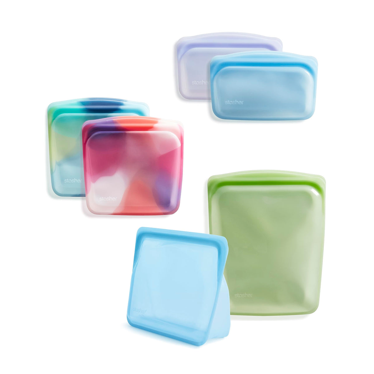 Stasher Premium Reusable Silicone Bag, Stand-Up Mega, Clear, 104 oz