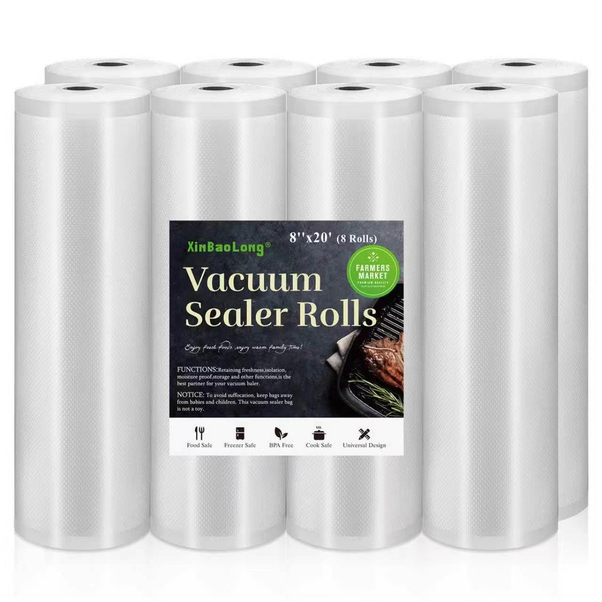 Vacuum Sealer Bags For Food 6 Pack, Kitchen Essentials, Sandwich Bags