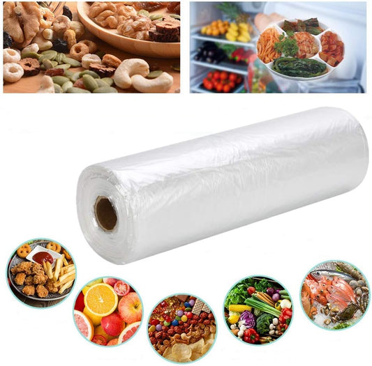 Food Storage Bags, 12 x 16 Plastic Produce Bag on a Roll, for Fruits, Vegetables, Bread, Groceries - Clear, 350 Per Roll (1 Roll)