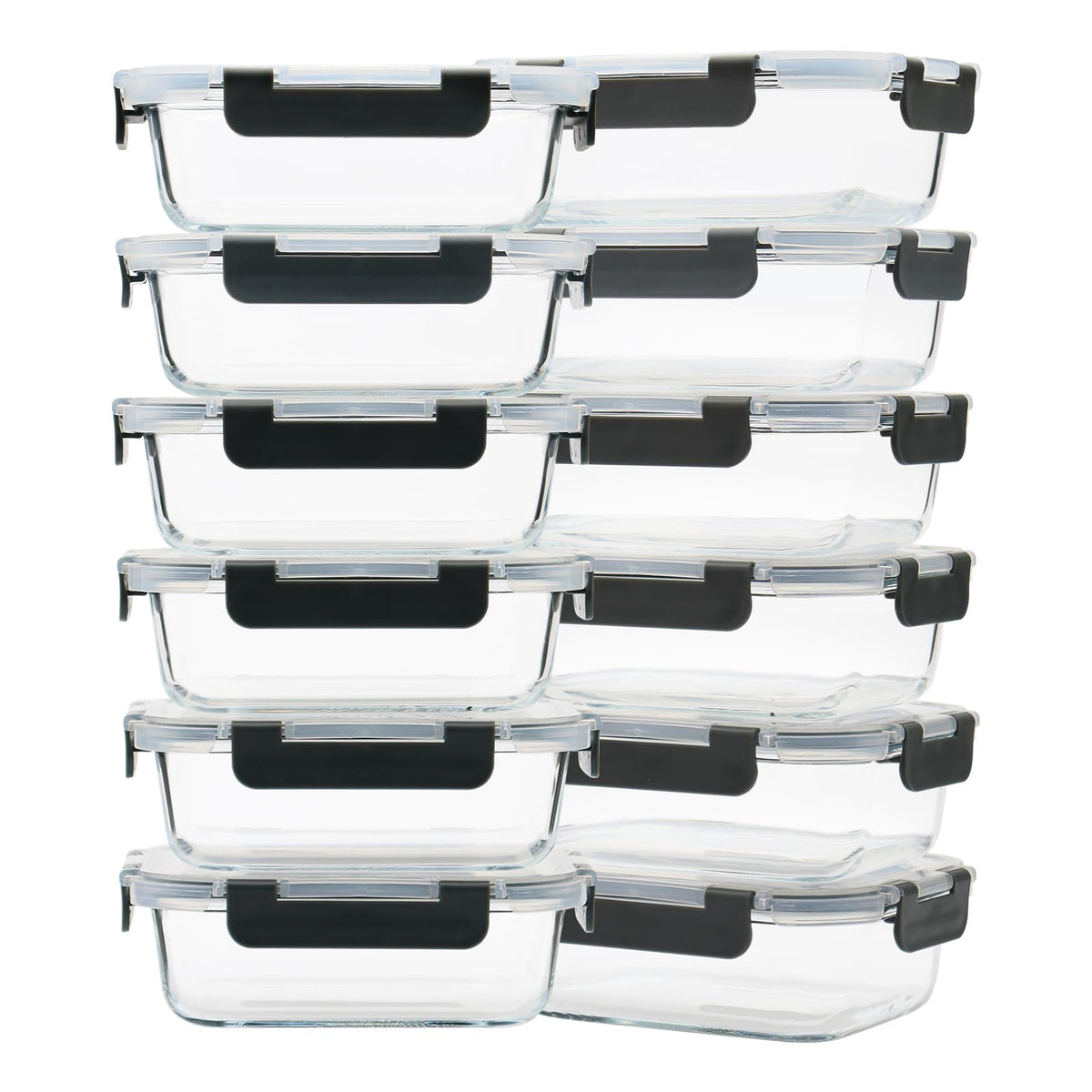 GULFLIN 24-Piece Small Glass Food Storage Containers with Lids Airtight