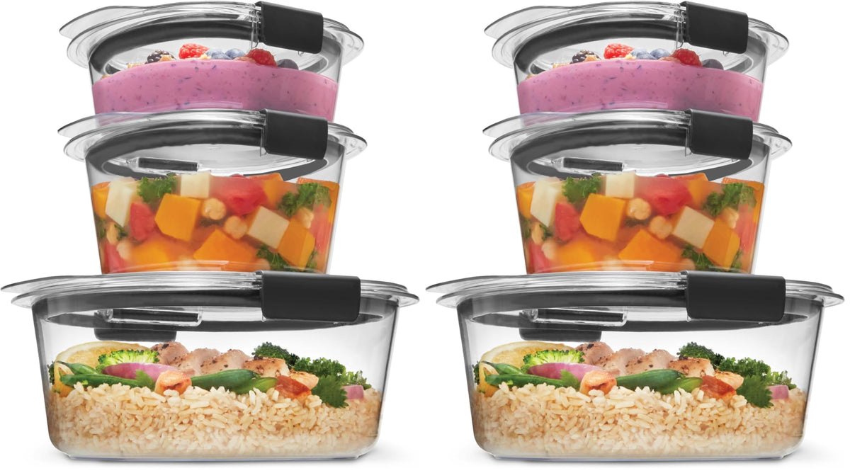 Rubbermaid Brilliance BPA Free 44-Piece Food Storage Containers Set Airtight Leak-Proof with Lids for Meal Prep Lunch and Leftovers