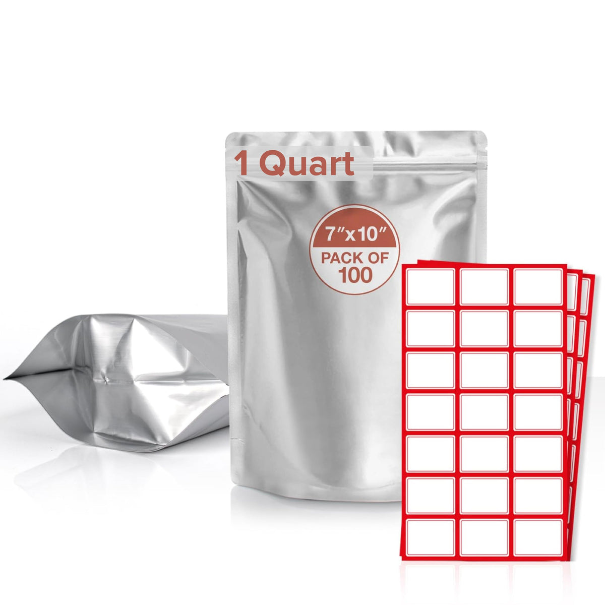 50 PCS 1 Gallon Mylar Bags for Long Term Food Storage