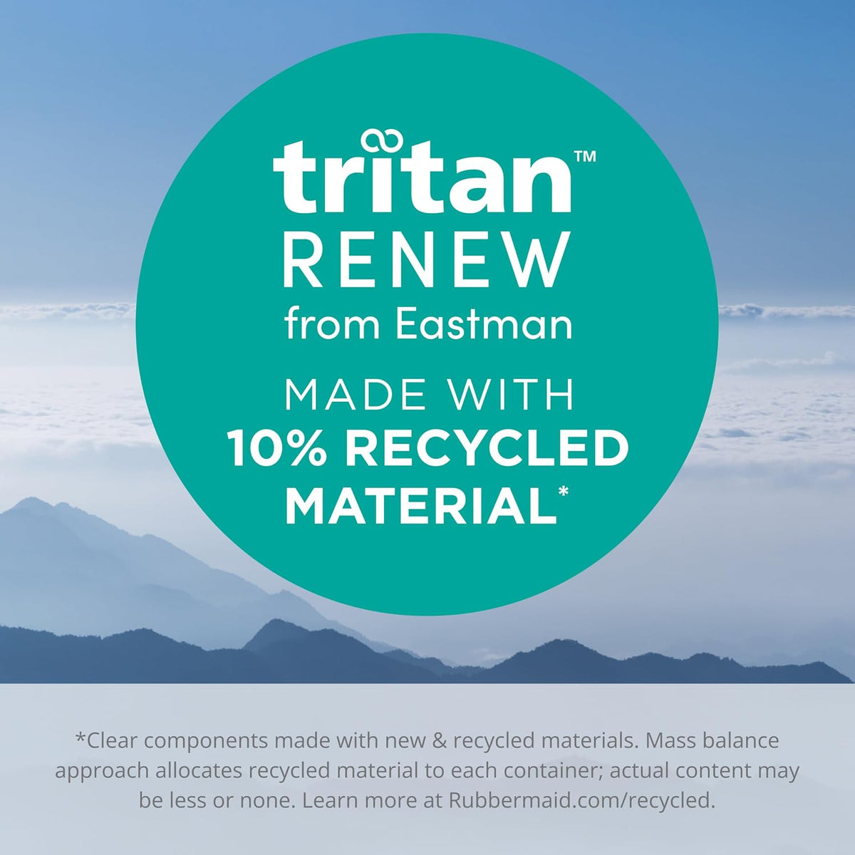Rubbermaid Brilliance 12-Cup Airtight Food Storage Container, Perfect for Pantry Staples, Clear/Grey