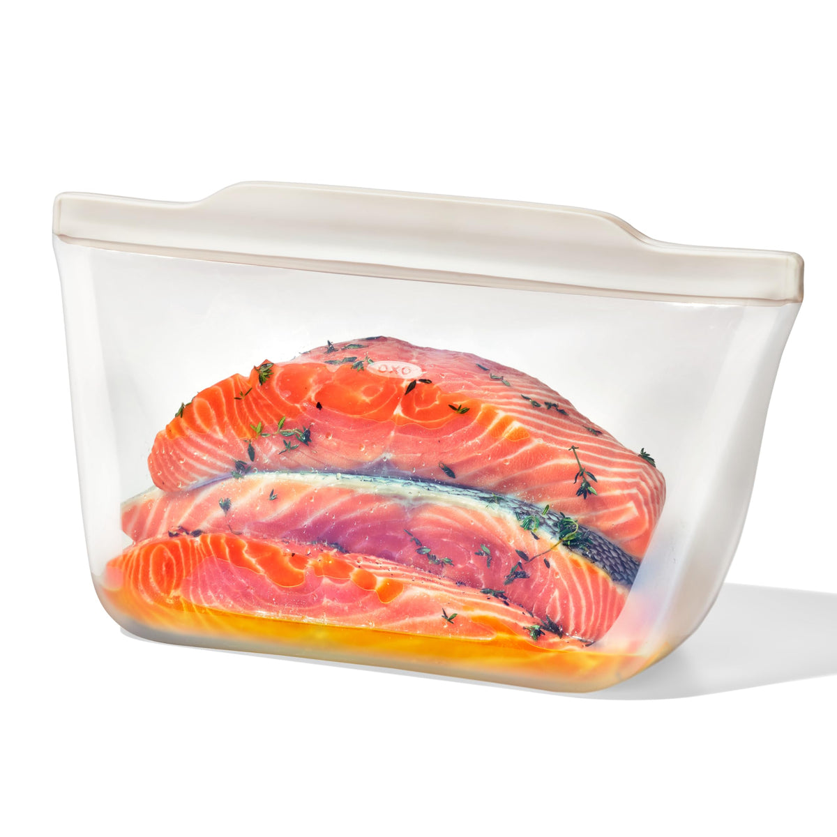 OXO Good Grips Silicone Reusable Bag - Stand-Up Quart (32 oz), Oat