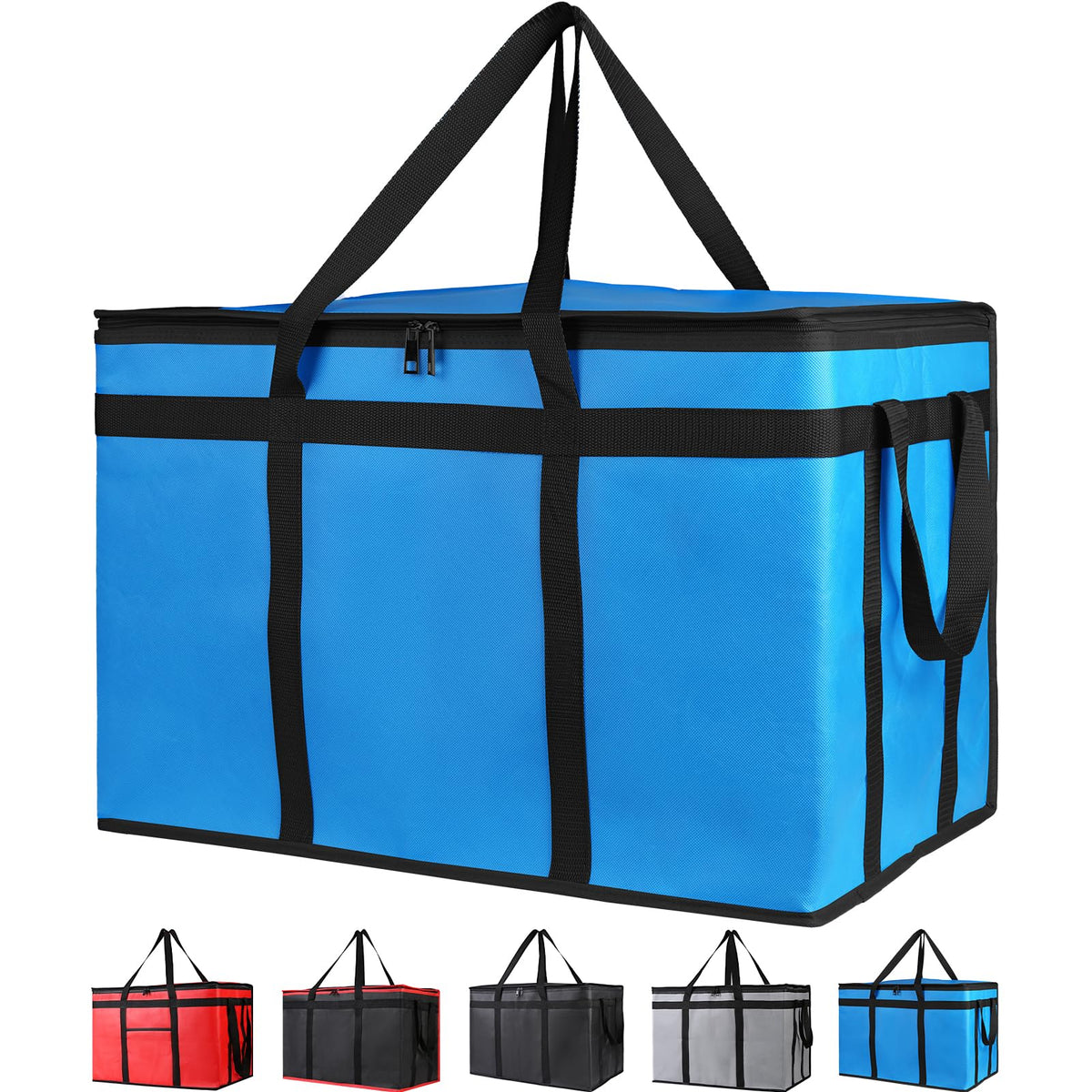 Bodaon Insulated Food Delivery Bag, XXXL Reusable Warming Bag, Black, 1Pk