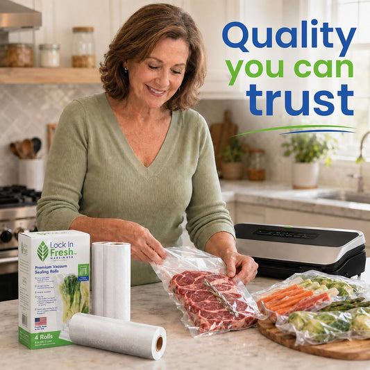 Vacuum Sealer Bags for Food, Heavy Duty Food Saver Bag Rolls