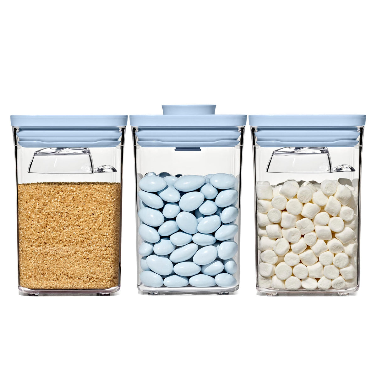 OXO Good Grips POP Small Square Airtight Food Storage Containers, 3-Piece