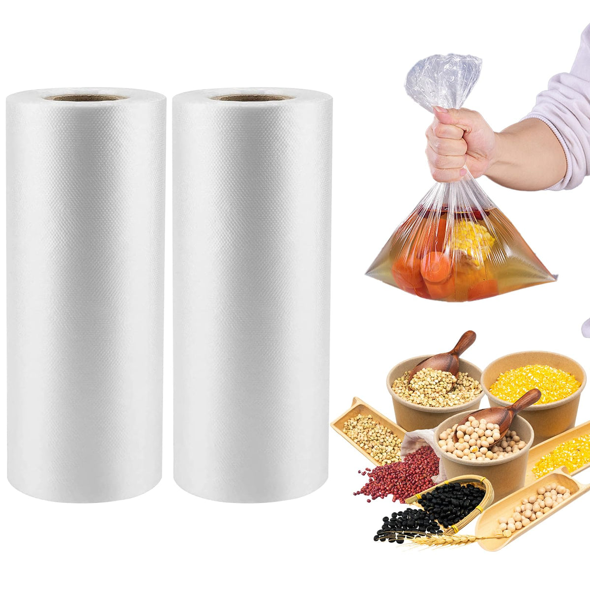 CLASSY Large 14" x 20" 350 Bag/Roll Plastic Food Storage Bags