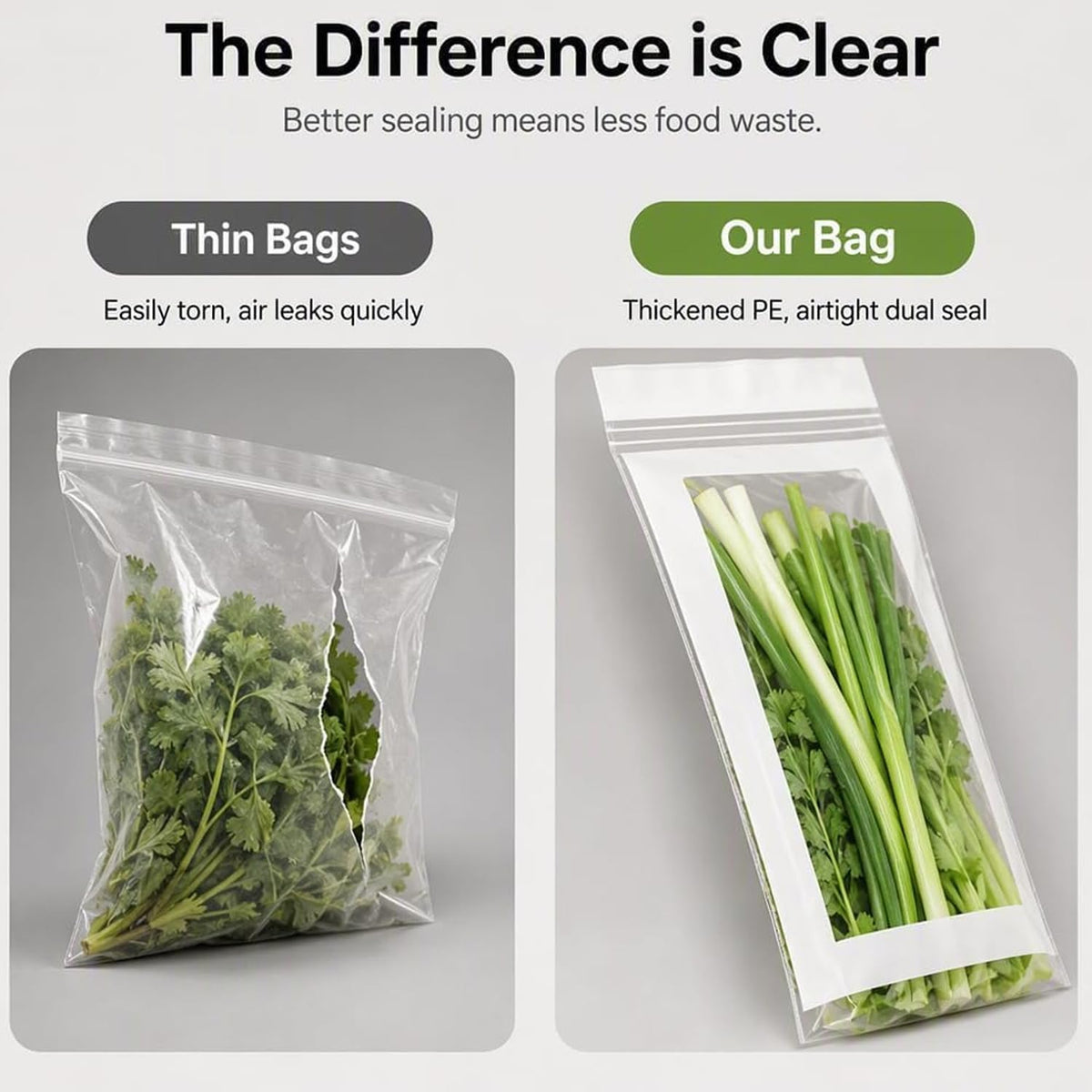 Thick Double Seal Food Storage Bags Long Sealed Bags For Vegetables (30)
