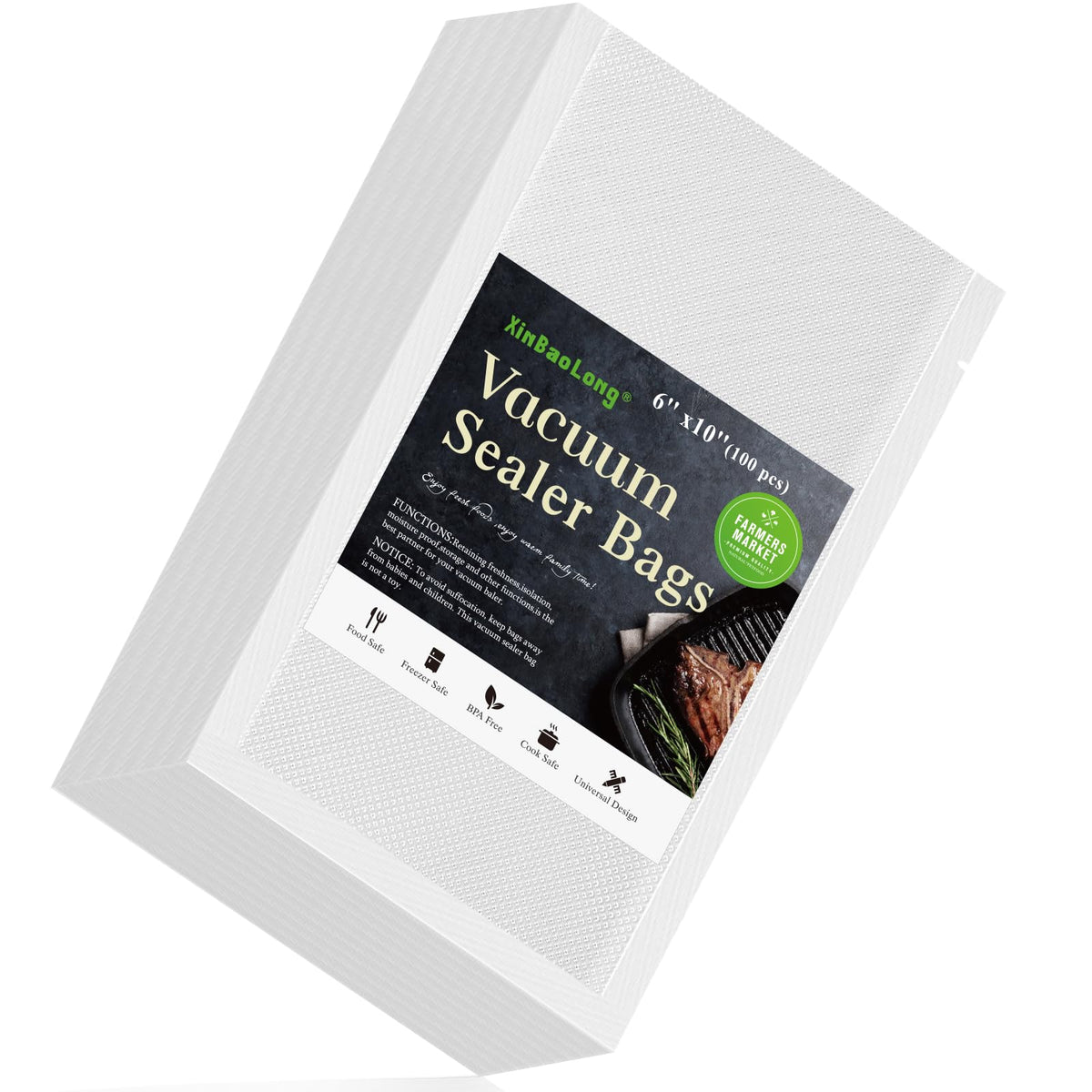 Vacuum Sealer Bags, 11"x16" Gallon, 8"x12" Quart, 6"x10" Pint, 150Pcs