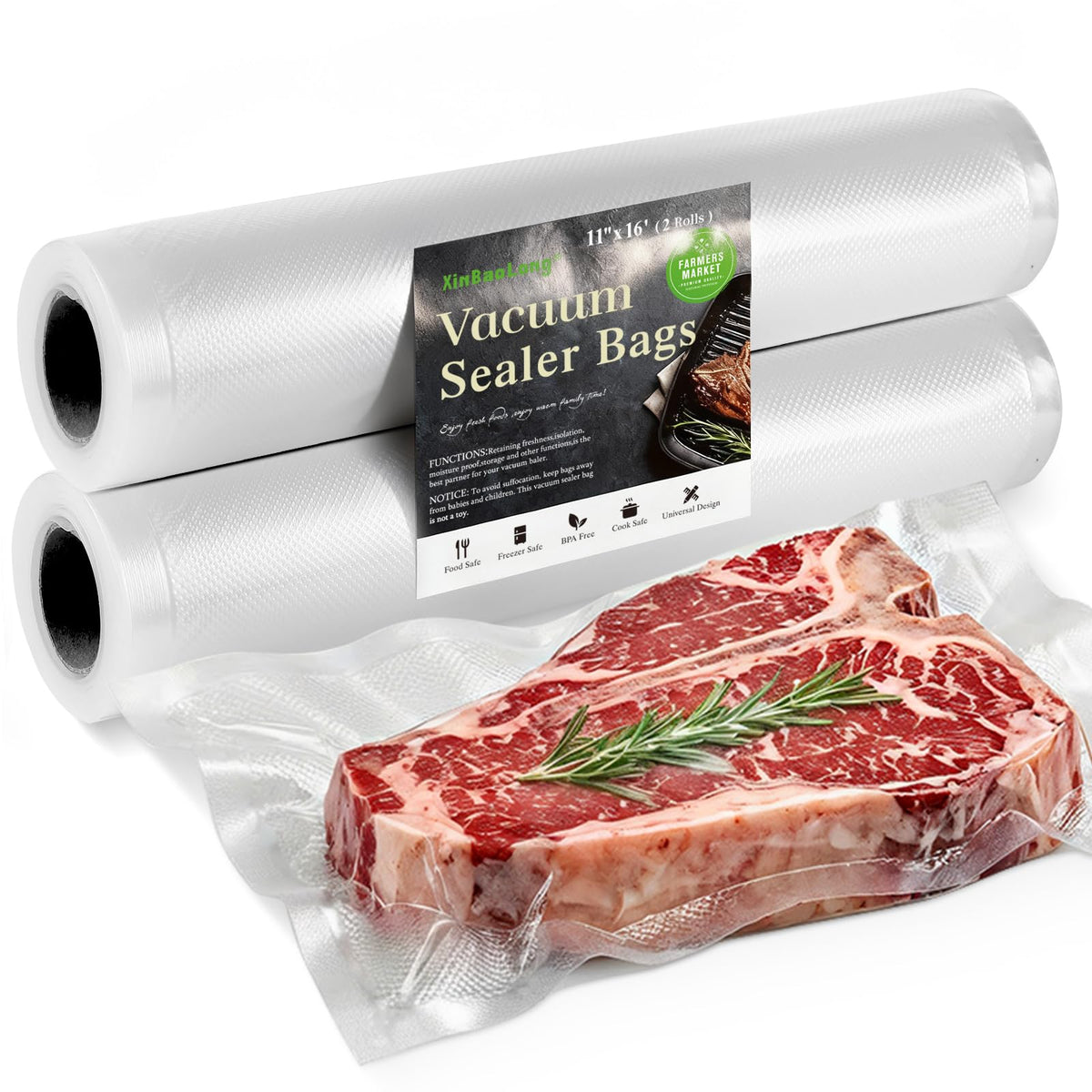 Vacuum Sealer Bags For Food 6 Pack, Kitchen Essentials, Sandwich Bags