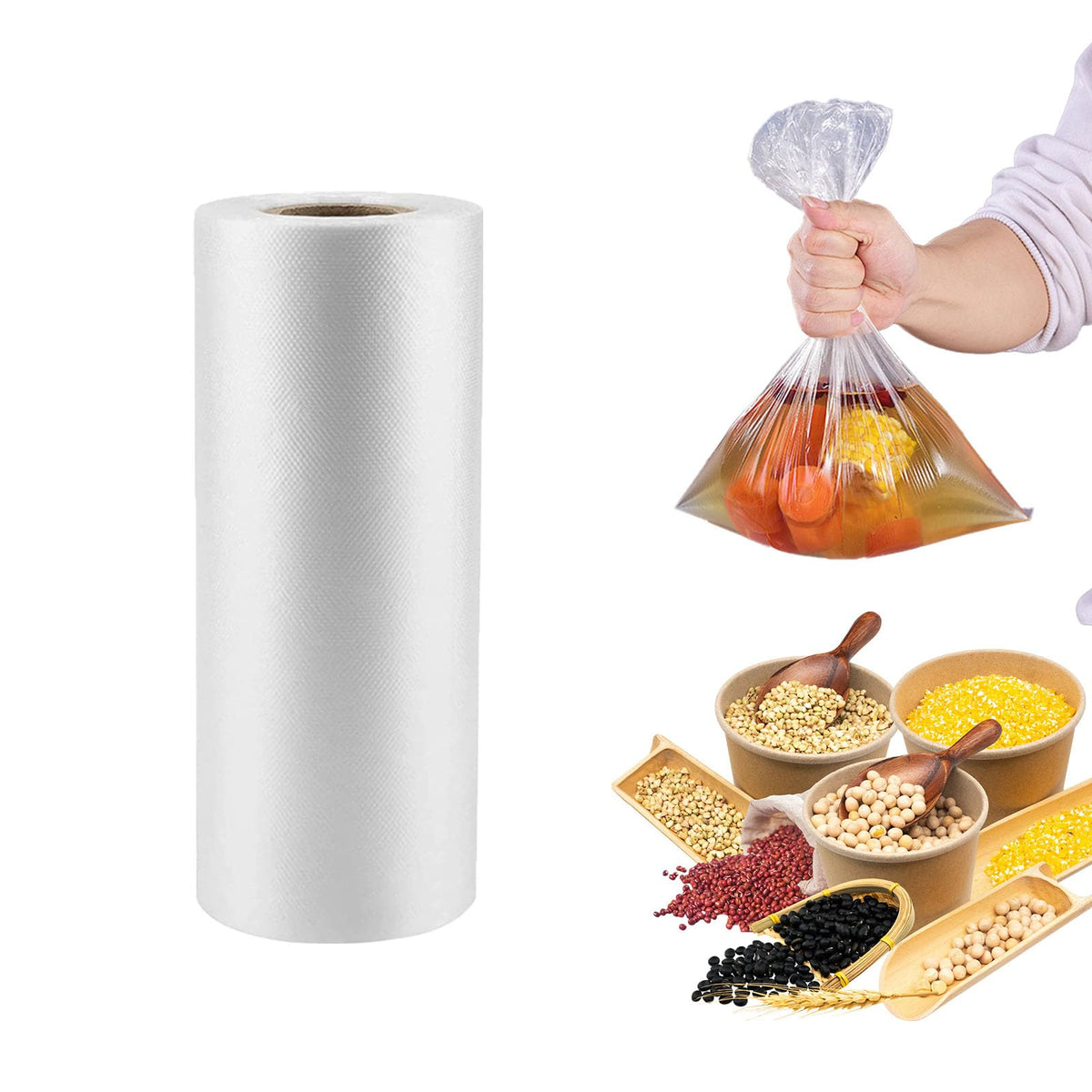 CLASSY Large 14" x 20" 350 Bag/Roll Plastic Food Storage Bags