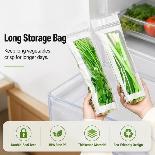 Thick Double Seal Food Storage Bags Long Sealed Bags For Vegetables (30)