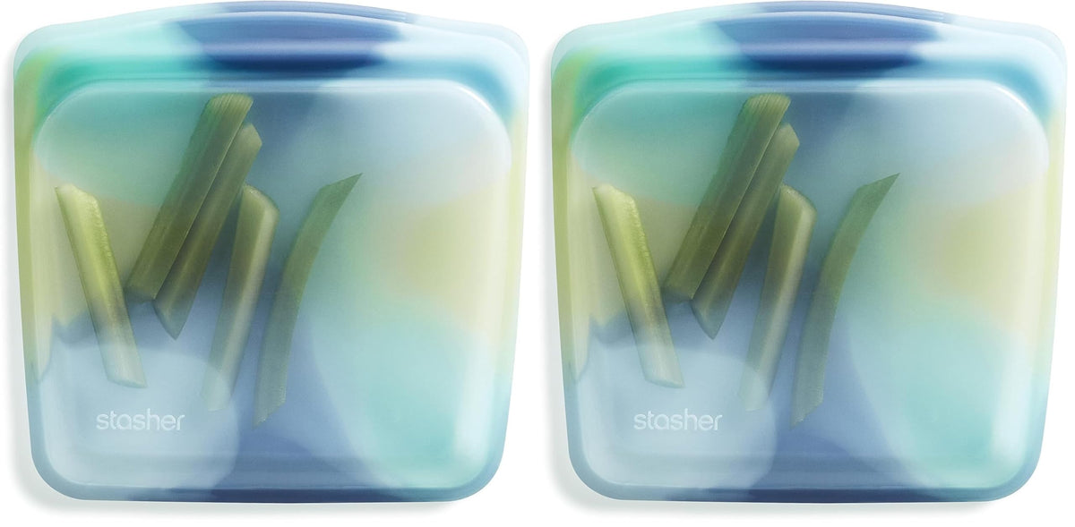 Stasher Premium Reusable Silicone Bag, Stand-Up Mega, Clear, 104 oz