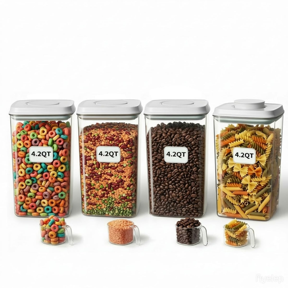 Melovom 12 Pcs Pop Food Storage Containers Airtight Food Storage Containers Set with Lids Kitchen Pantry Organization and Storage, 3.4Qt, 2.8Qt, 2.1Qt, 1.2Qt
