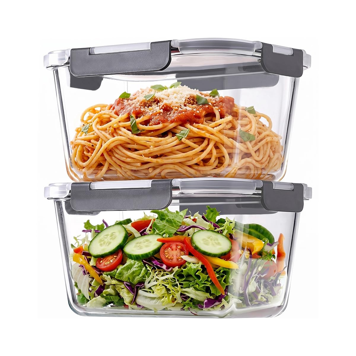 Ankou Airtight Food Storage Container Sets with Lids 6Pcs Pop Containers for Kitchen Pantry Organization BPA-Free Stackable Kitchen Storage Containers for Cereal Flour Sugar (0.5, 1.2, 1.8qt)*2