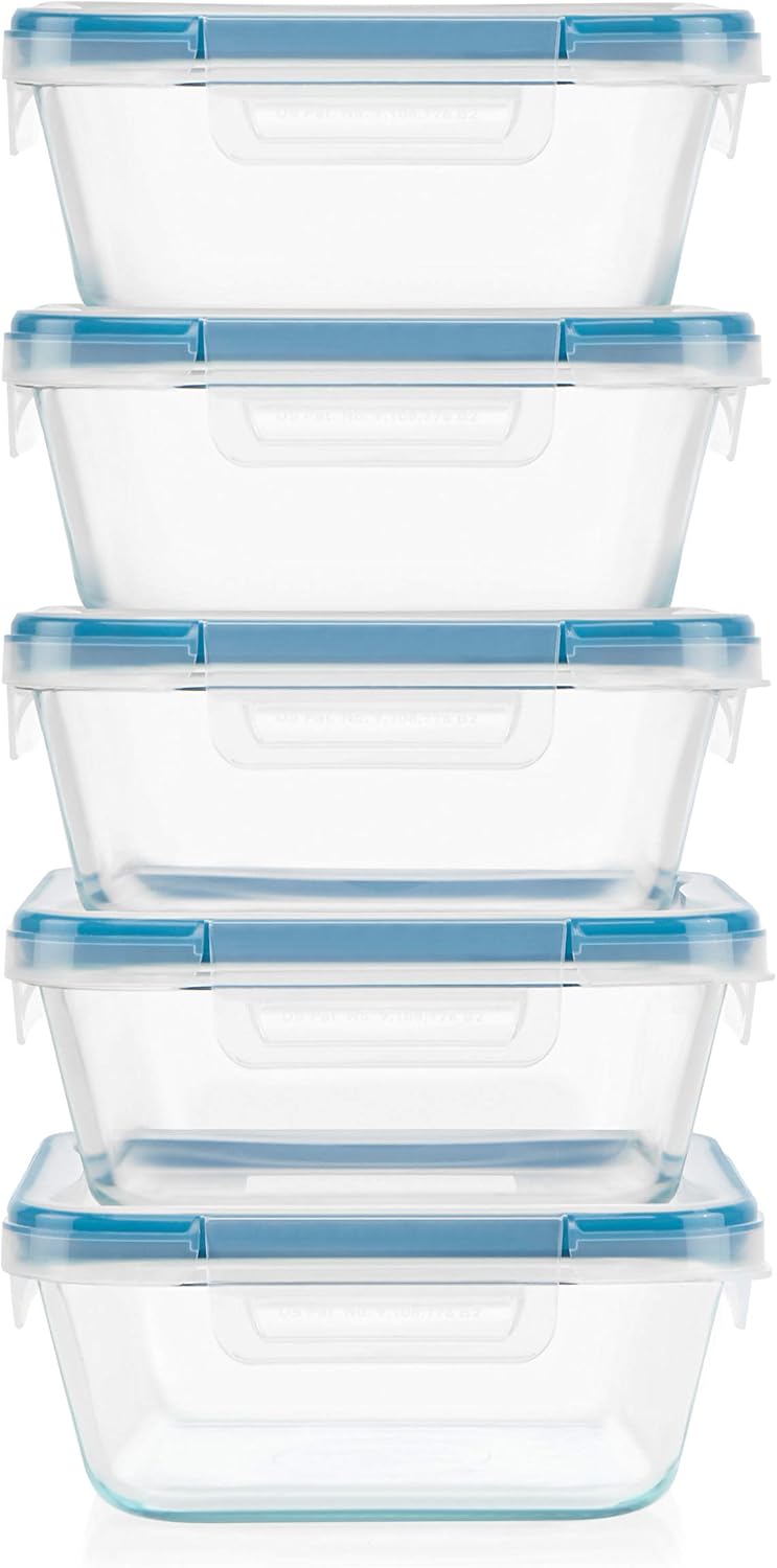 Snapware Glass Total Solutions (5-Pack, 4 Cup) Food Storage Containers Set