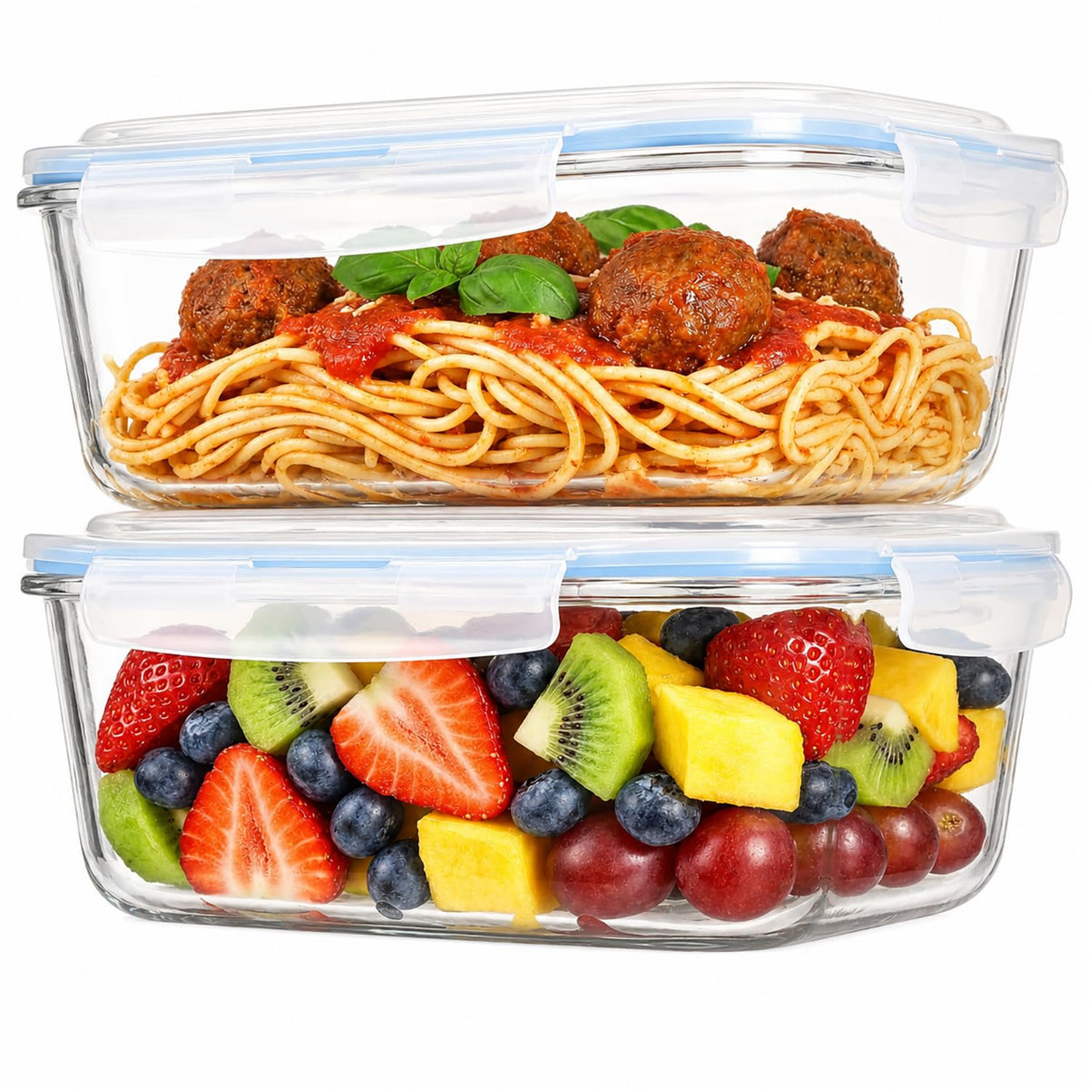 10 Piece Glass Food Storage Containers with Lids, Meal Prep Containers Set