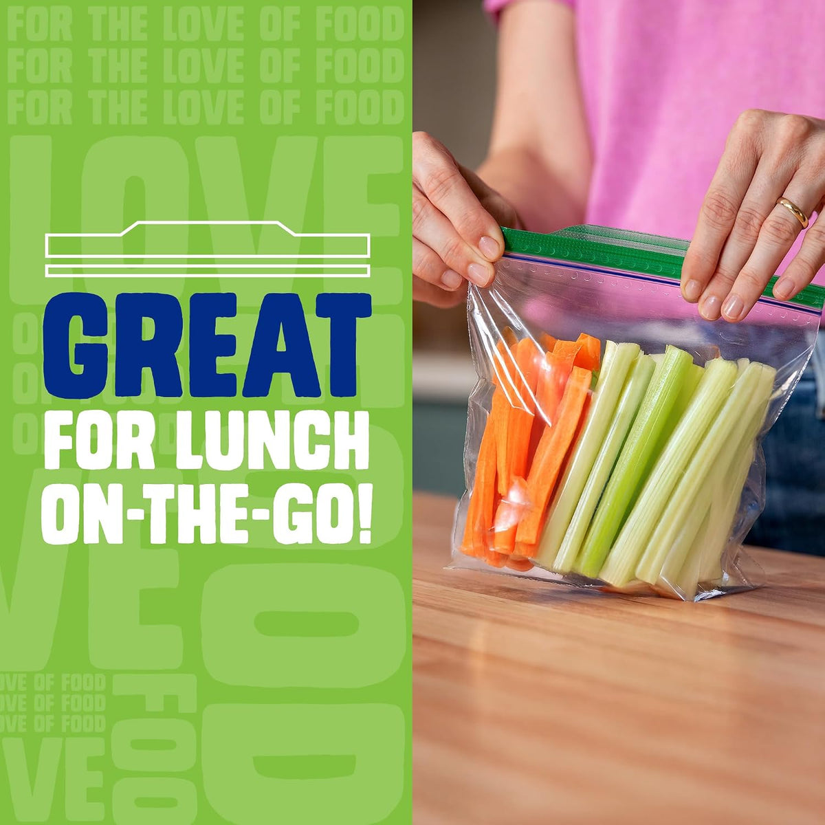 Ziploc Sandwich & Snack Bags, Food Storage, Easy Open & Close, 105 Count