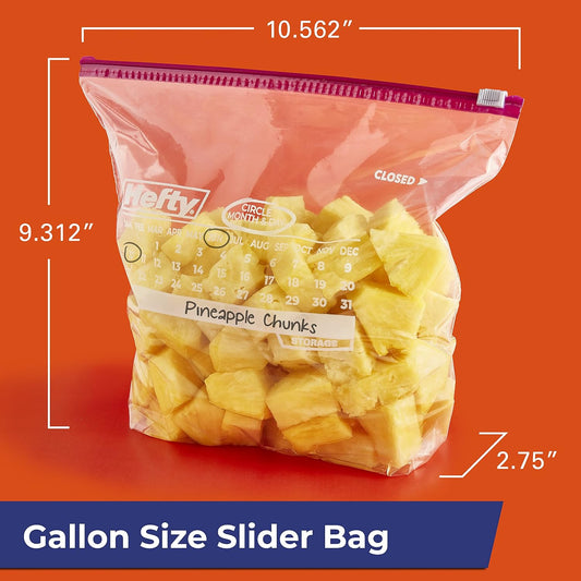 Hefty Calendar Slider Storage Bags, Gallon Size, 4pk, 30ct (120 Total)