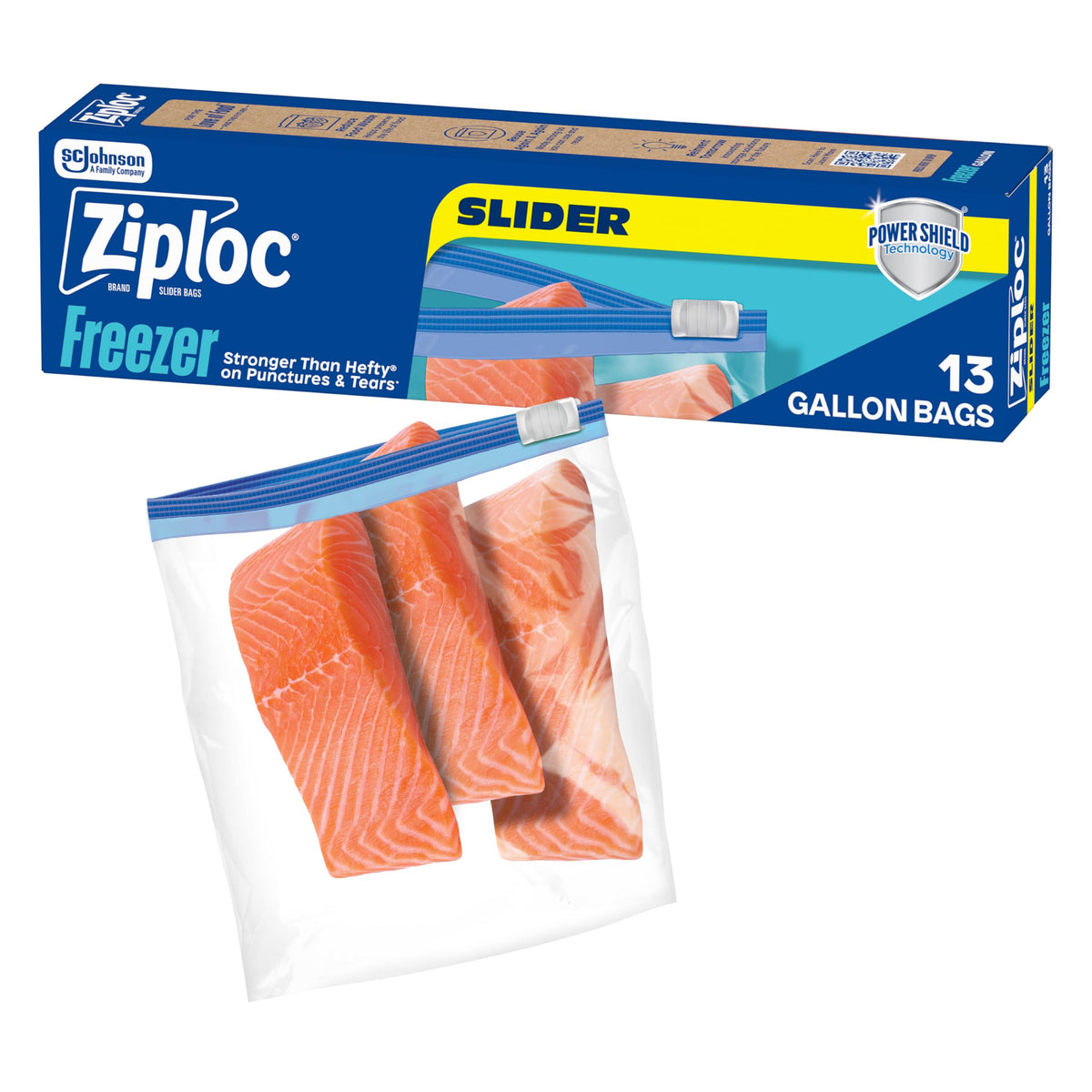 Ziploc Gallon Freezer Slider Bags, Food Storage, 28 Count