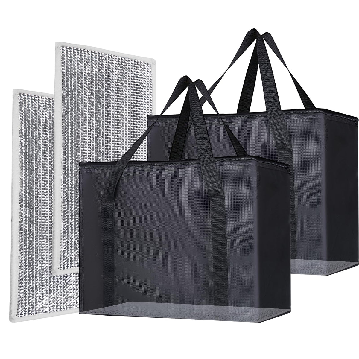 Bodaon Insulated Food Delivery Bag, XXXL Reusable Warming Bag, Black, 1Pk