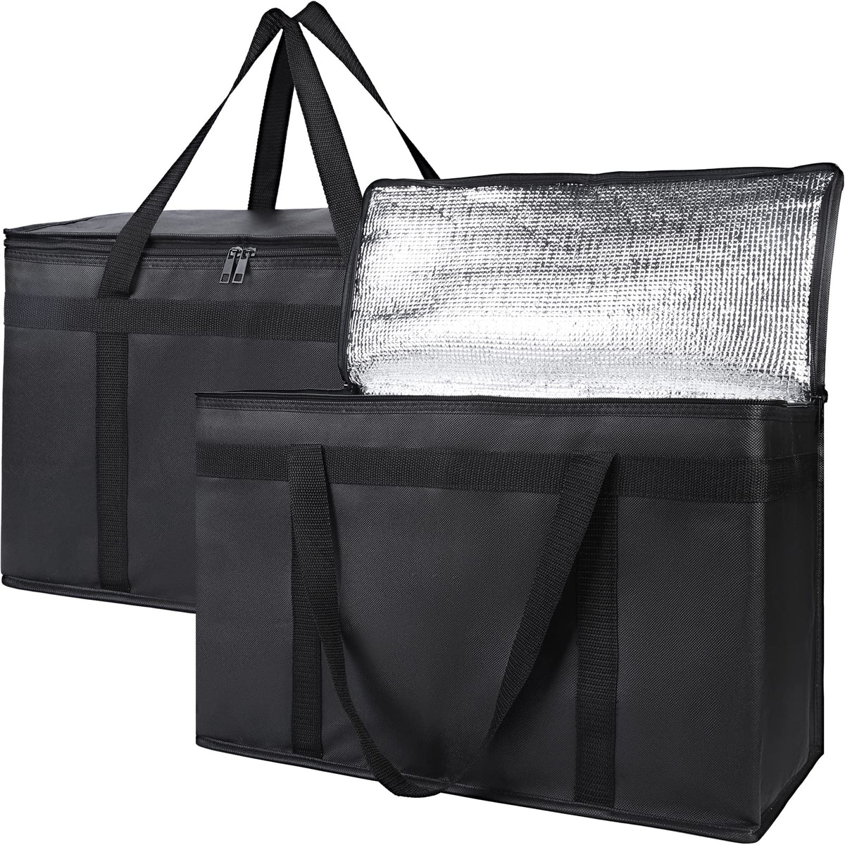 Bodaon Insulated Food Delivery Bag, XXXL Reusable Warming Bag, Black, 1Pk