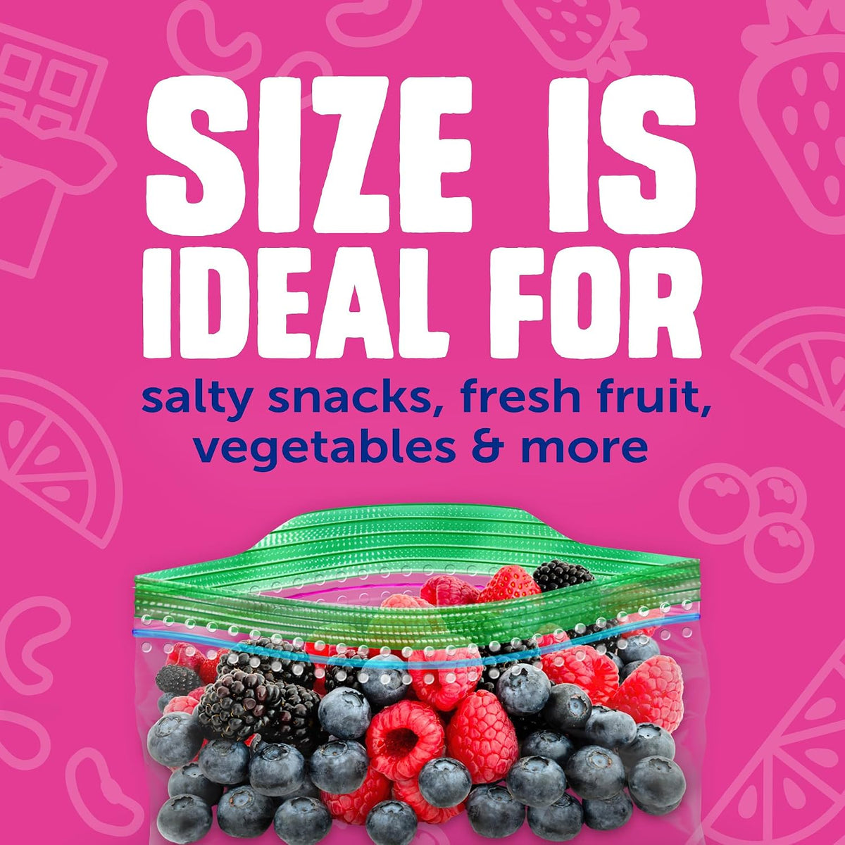 Ziploc Snack Bags, Food Storage, Easy Open & Close, 108 Count