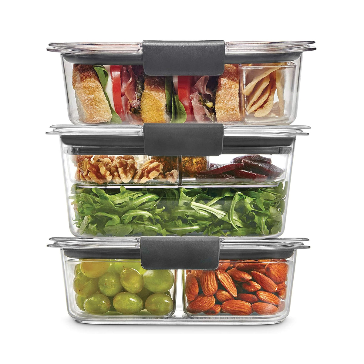 Rubbermaid Brilliance BPA Free 44-Piece Food Storage Containers Set Airtight Leak-Proof with Lids for Meal Prep Lunch and Leftovers