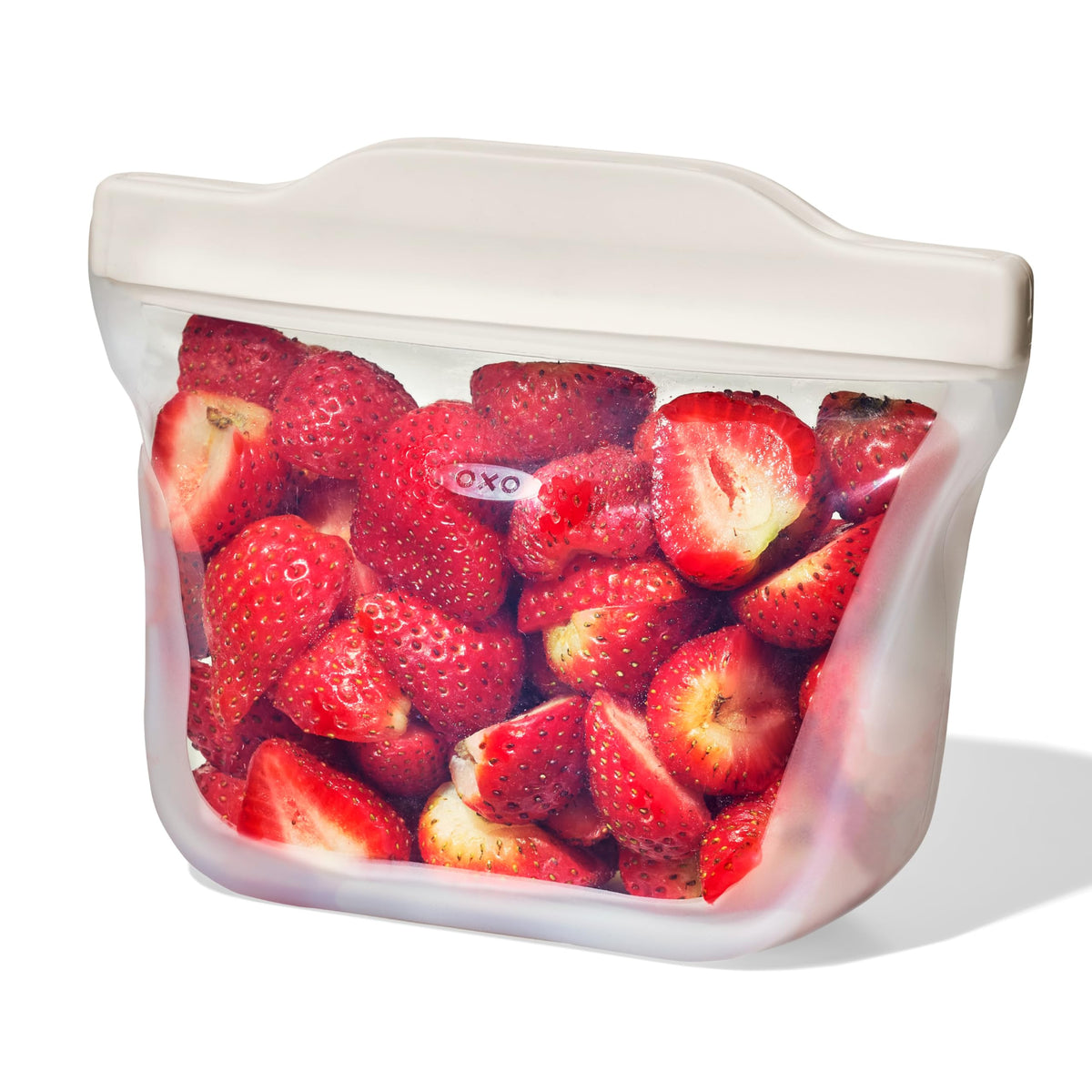 OXO Good Grips Silicone Reusable Bag - Stand-Up Quart (32 oz), Oat