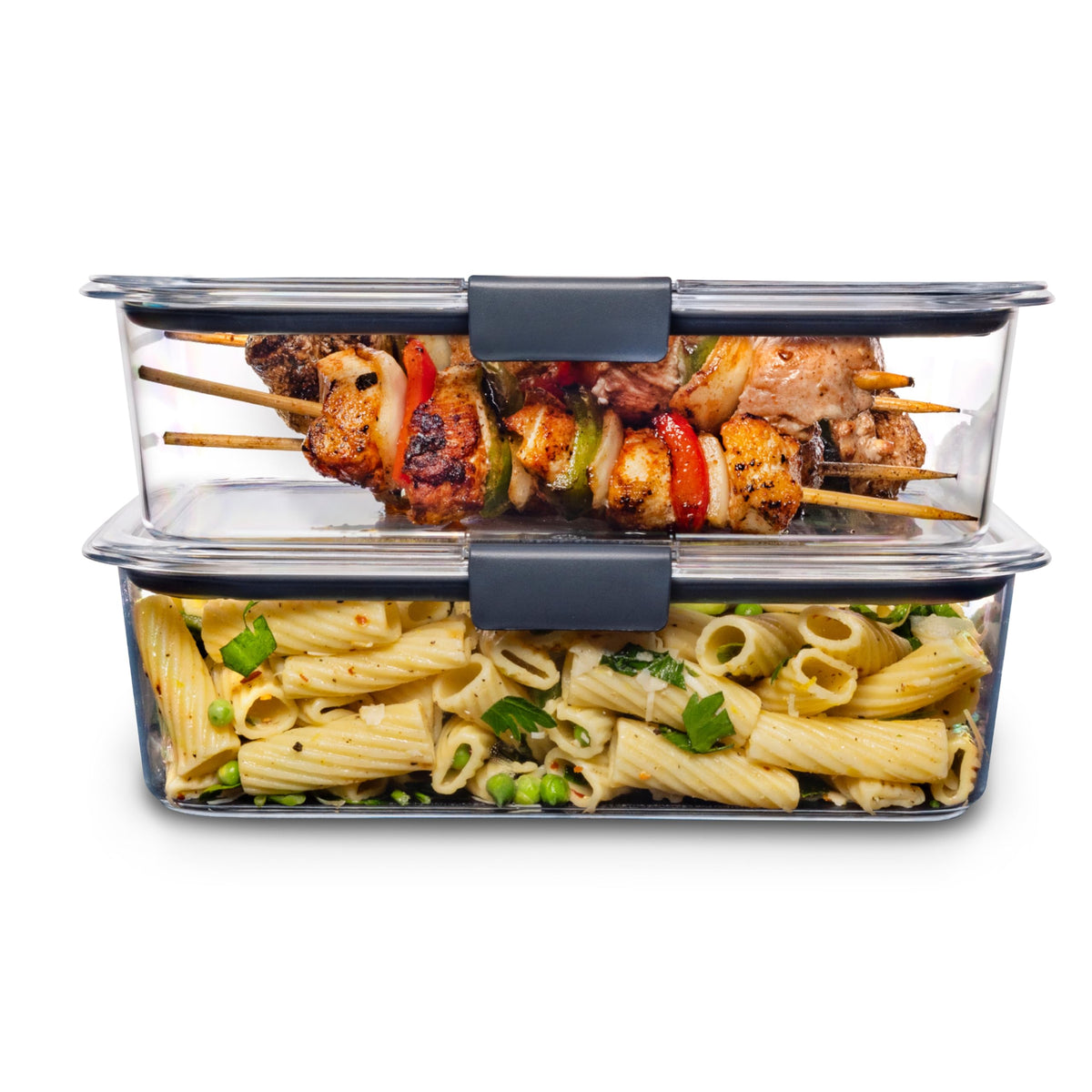 Rubbermaid Brilliance Tritan Plastic Food Storage Containers BPA Free Airtight Lids Ideal for Lunch Meal Prep & Leftovers Set of 5 (3.2 Cup)