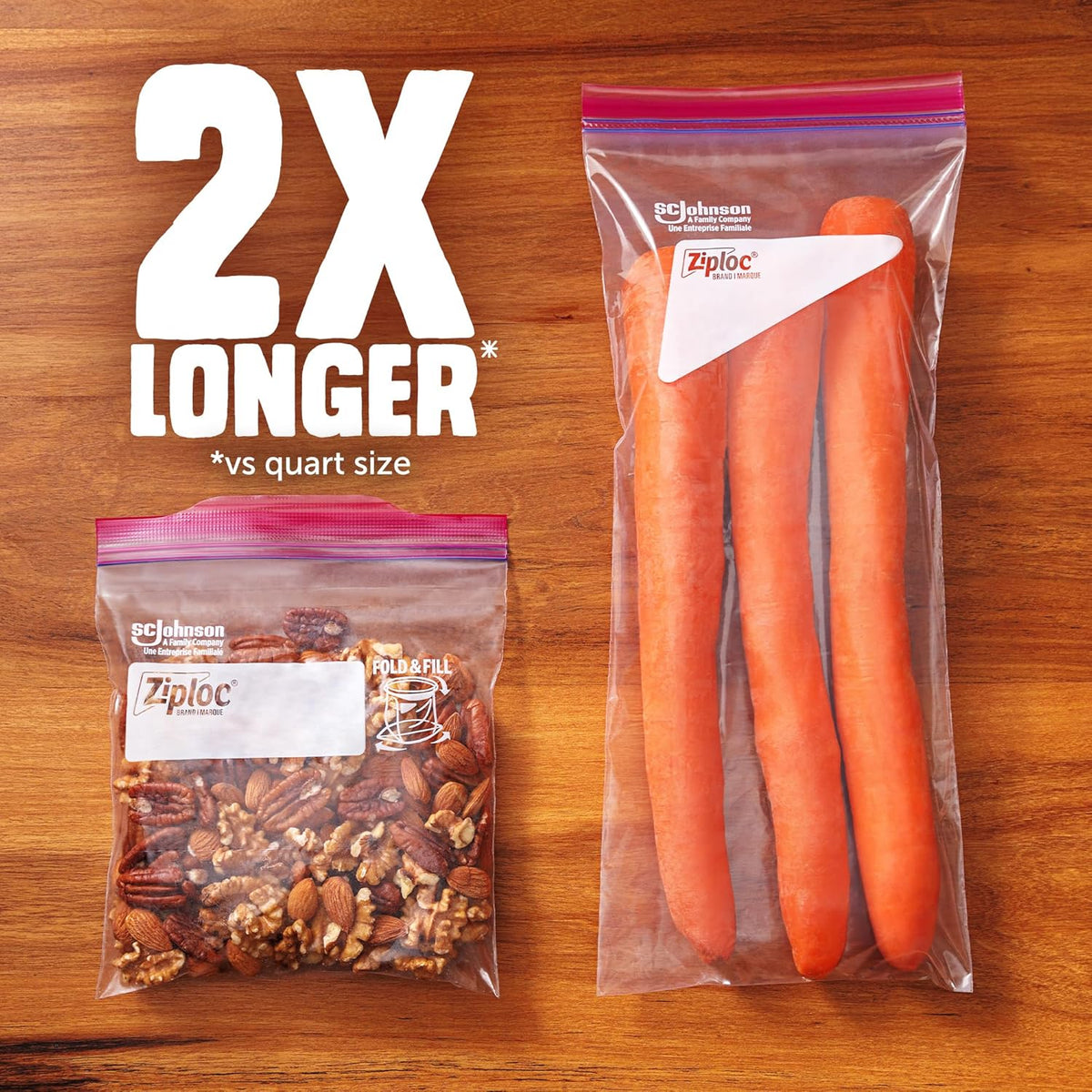 Ziploc Tall Food Storage Bags, 30 Count