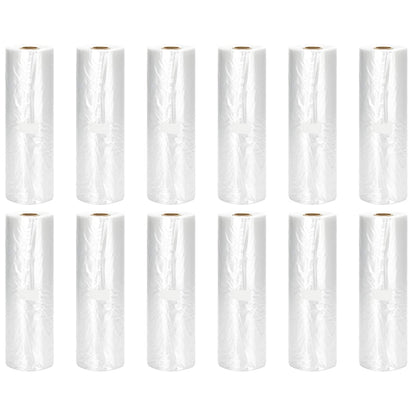 Immuson Food Storage Bag, 12 x 20 Plastic Produce Bag on a Roll Fruits, Vegetable, Bread, Food Storage Clear Bag (4 Rolls-1400 Bags)