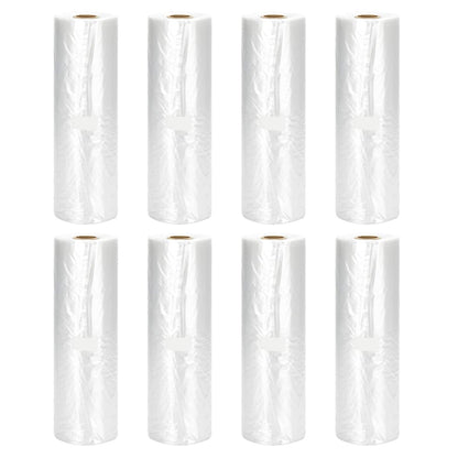 Immuson Food Storage Bag, 12 x 20 Plastic Produce Bag on a Roll Fruits, Vegetable, Bread, Food Storage Clear Bag (4 Rolls-1400 Bags)