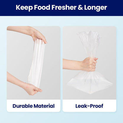 CLEANWRAP Food Storage Roll Bags, Produce Bags, 6.69 x 9.84 in, 200 Count