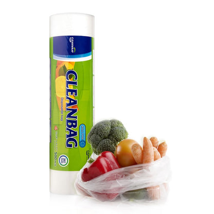 CLEANWRAP Food Storage Roll Bags, Produce Bags, 9.84 x 13.78 in, 600 Count