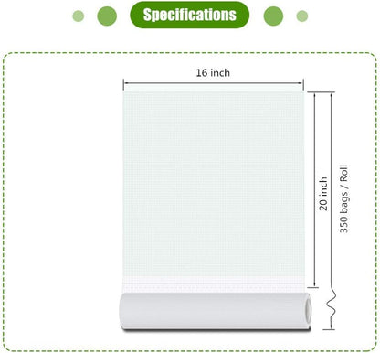 BESTEASY Food Storage Bags, 16" X 20" Clear Plastic Produce Bags on a Roll, Durable Plastic Bags for Bread Fruits Vegetable 350 Bags/Roll (1 Roll)