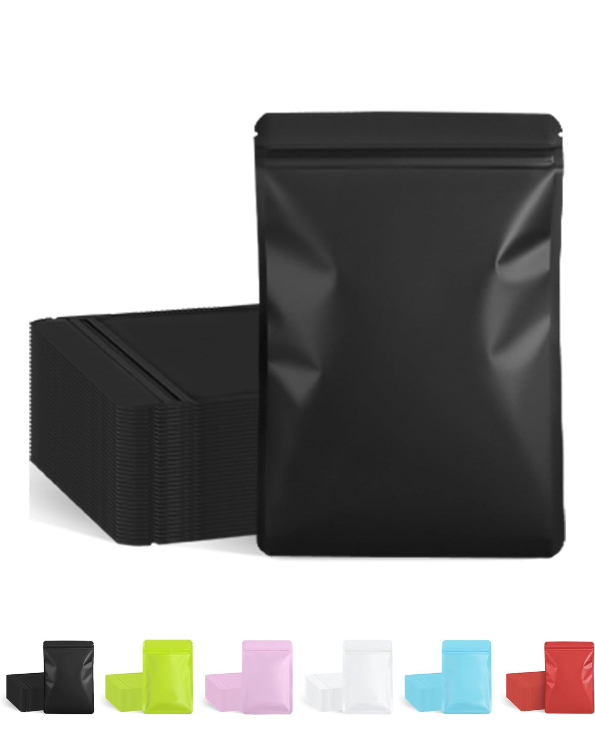 FireKylin 100 Pcs Resealable Bags for Small Business (Black,4" X 6")