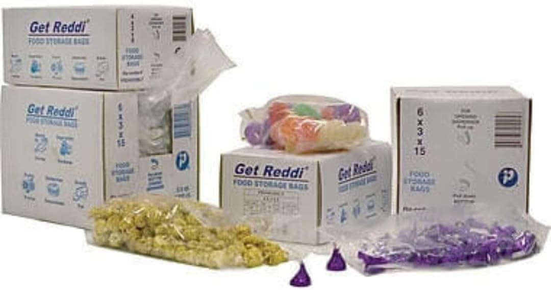 Inteplast Group PB080418R Get Reddi Food & Poly Bag, 8 x 4 x 18, 8-Quart, 0.68 Mil, Clear (Case of 1000)