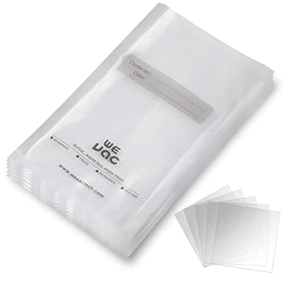 Wevac Vacuum Sealer Bags 8x12" 100 Quart for Food Saver Vacuum Seal machine