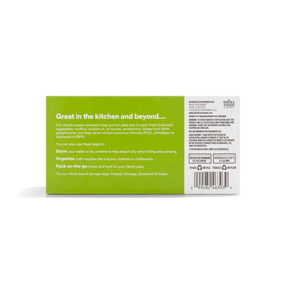365 by Whole Foods Market, Sandwich Size Storage Bags, Double Zipper, 100 Count
