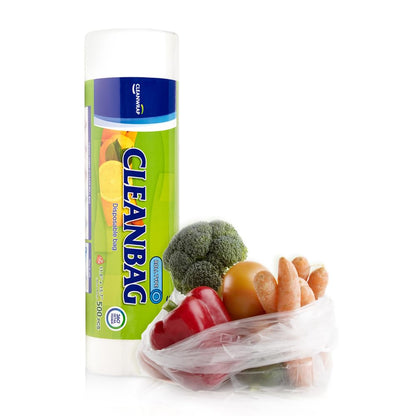 CLEANWRAP Food Storage Roll Bags, Produce Bags, 9.84 x 13.78 in, 600 Count